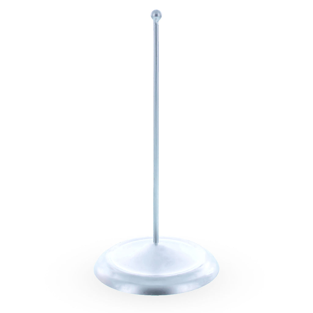 Upright Silver Metal Christmas Tree Topper Finial Stand Display Stand 7.2 Inches (Poland) in Silver color