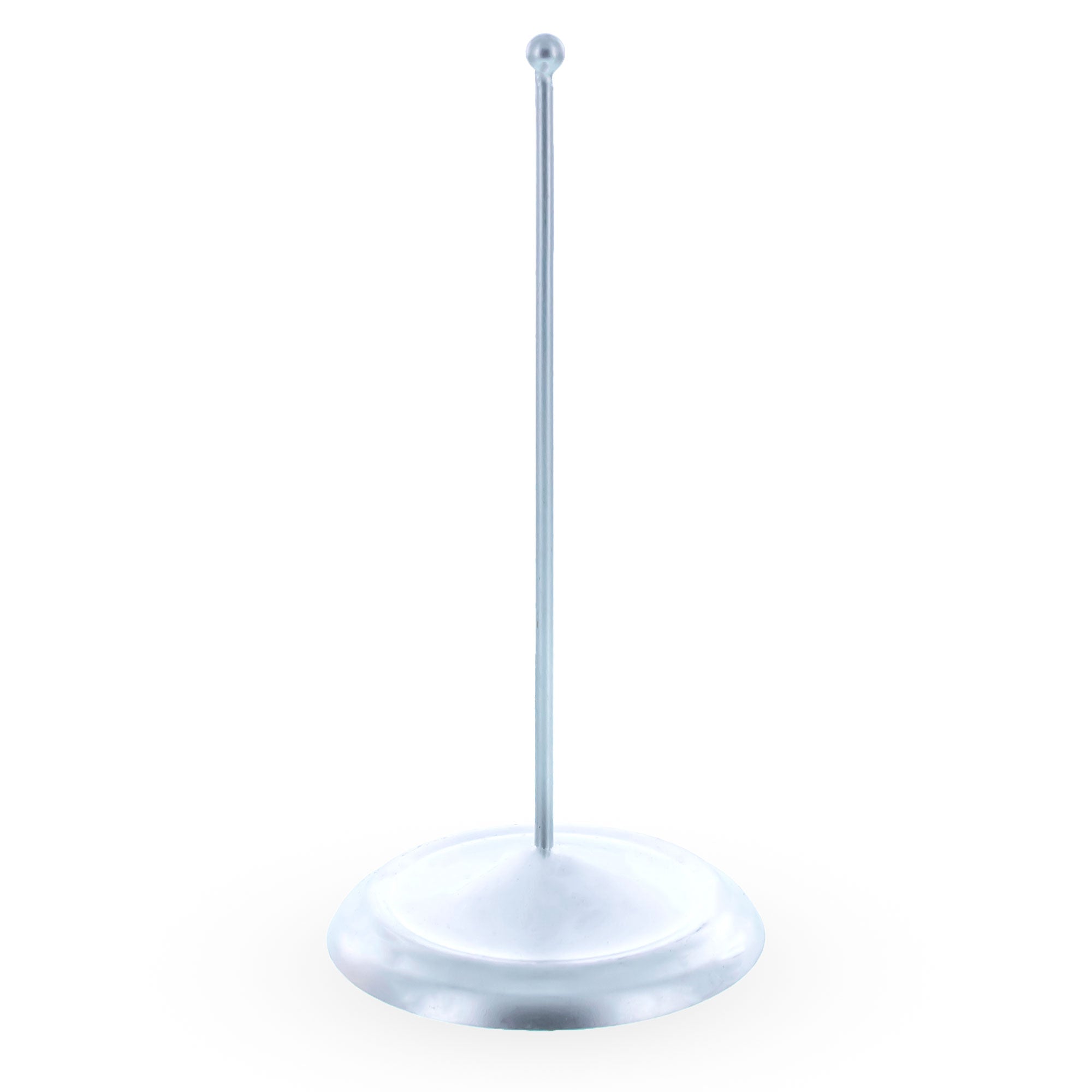 Upright Silver Metal Christmas Tree Topper Finial Stand Display Stand 7.2 Inches (Poland) in Silver color
