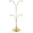 Four Ornaments Tree Gold Metal Solid Round Base Ornament Display Stand 12 Inches in Gold color,  shape