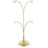 Four Ornaments Tree Gold Metal Solid Round Base Ornament Display Stand 12 Inches in Gold color,  shape