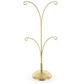4-Arm Tree Branch Gold Metal Ornament Display Stand 12 Inches (Poland) in Gold color