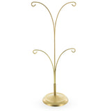 Gold Four Ornaments Tree Metal Round Base Ornament Display Stand 12 Inches in Gold color