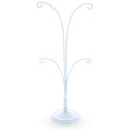 4-Arm Tree Branch White Painted Metal Ornament Display Stand 12 Inches (Poland) in White color