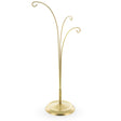 Gold 3 Hands Metal Round Base Ornament Display Stand 11 Inches in Gold color