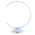 Crescent Moon Silver Metal Ornament Display Stand 8.8 Inches (Poland) in Silver color