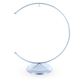 Silver Crescent Metal Ornament Display Stand 5.9 Inches in  color
