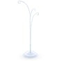 White 3 Hands Metal Round Base Ornament Display Stand 11 Inches in White color