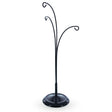 Three Hands Black Metal Solid Round Base Ornament Display Stand 11 Inches in Black color,  shape