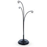 Black 3 Hands Metal Round Base Ornament Display Stand 11 Inches in Black color