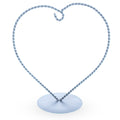 Heart-Shaped Twisted Silver Metal Ornament Display Stand 6.2 Inches (Poland) in Silver color