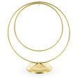 Double Circle Gold Metal Solid Round Base Ornament Display Stand 8.25 Inches in Gold color,  shape