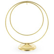 Double Circle Gold Metal Solid Round Base Ornament Display Stand 8.25 Inches in Gold color