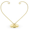 Metal Distand Double Heart Gold Metal Solid Round Base Ornament Display Stand 9 Inches in Gold color