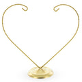 Open-Top Heart Twisted Gold Metal Ornament Display Stand 9 Inches (Poland) in Gold color