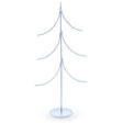 Metal Six Ornaments Tree Silver Metal Solid Round Base Ornament Display Stand 16 Inches in Silver color