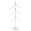 6-Arm Tiered Tree Silver Metal Ornament Display Stand 14 Inches (Poland) in Silver color
