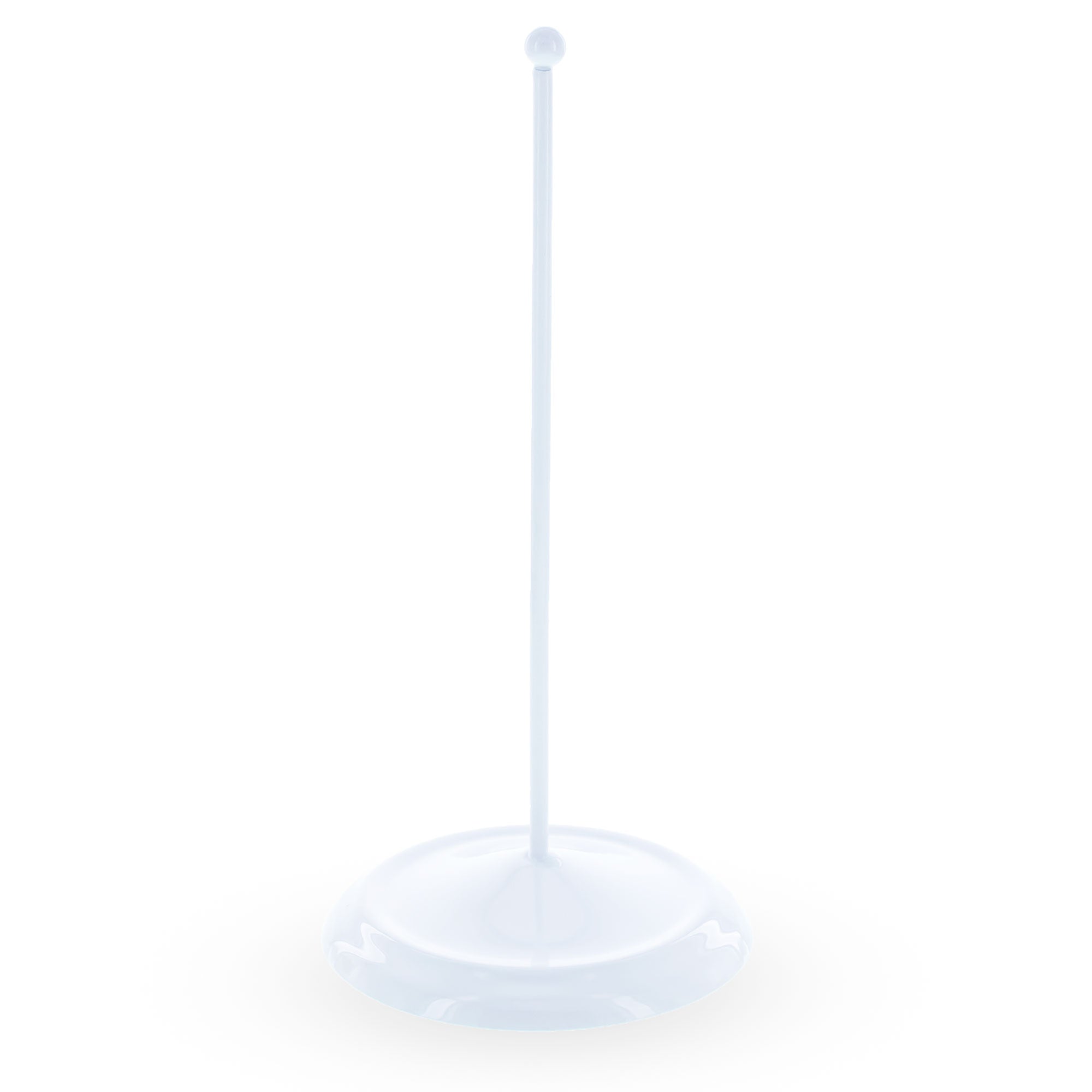 Upright White Metal Christmas Tree Topper Finial Stand Display Stand 7.2 Inches (Poland) in White color