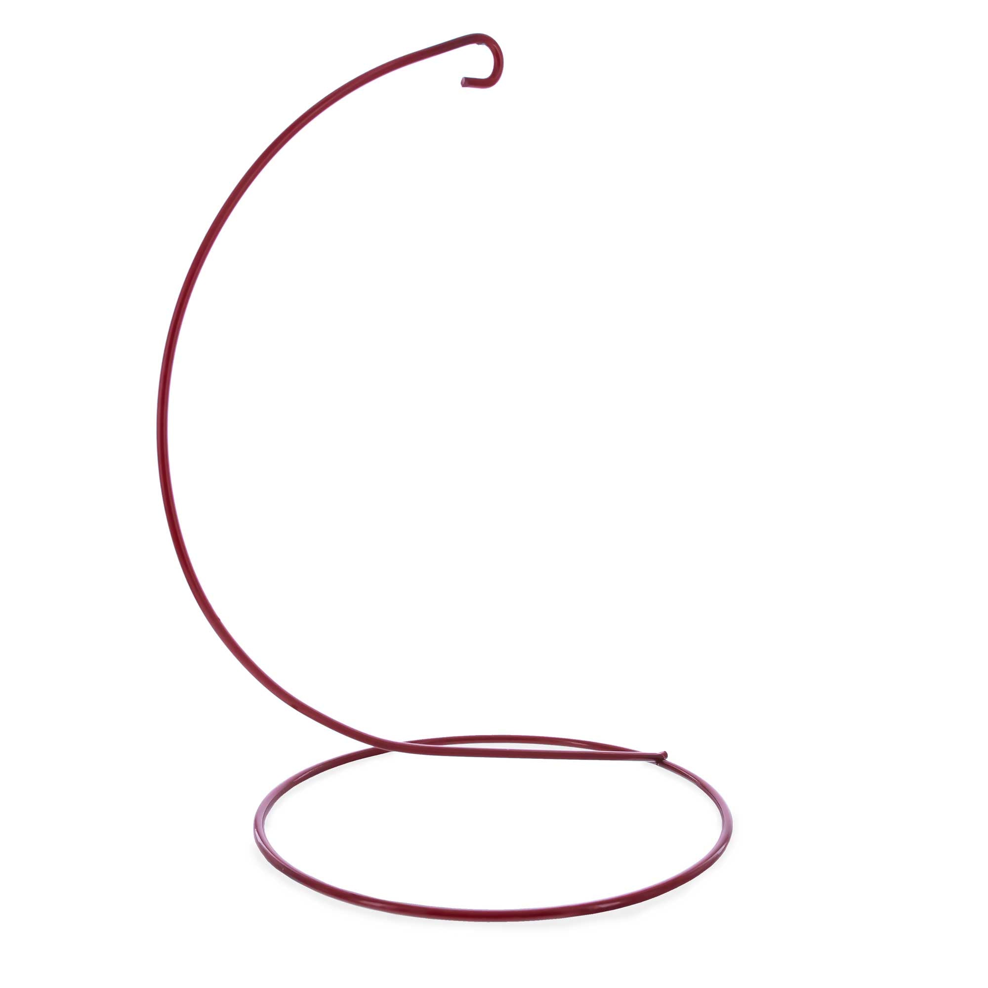 Open Frame Red Painted Metal Ornament Display Stand 9.2 Inches (Poland)Poland , dimensions in inches: 9.5 x 5.5 x 5.5