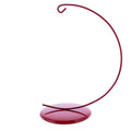 Solid Round Base Red Painted Metal Ornament Display Stand 7.8 Inches (Poland) in Red color