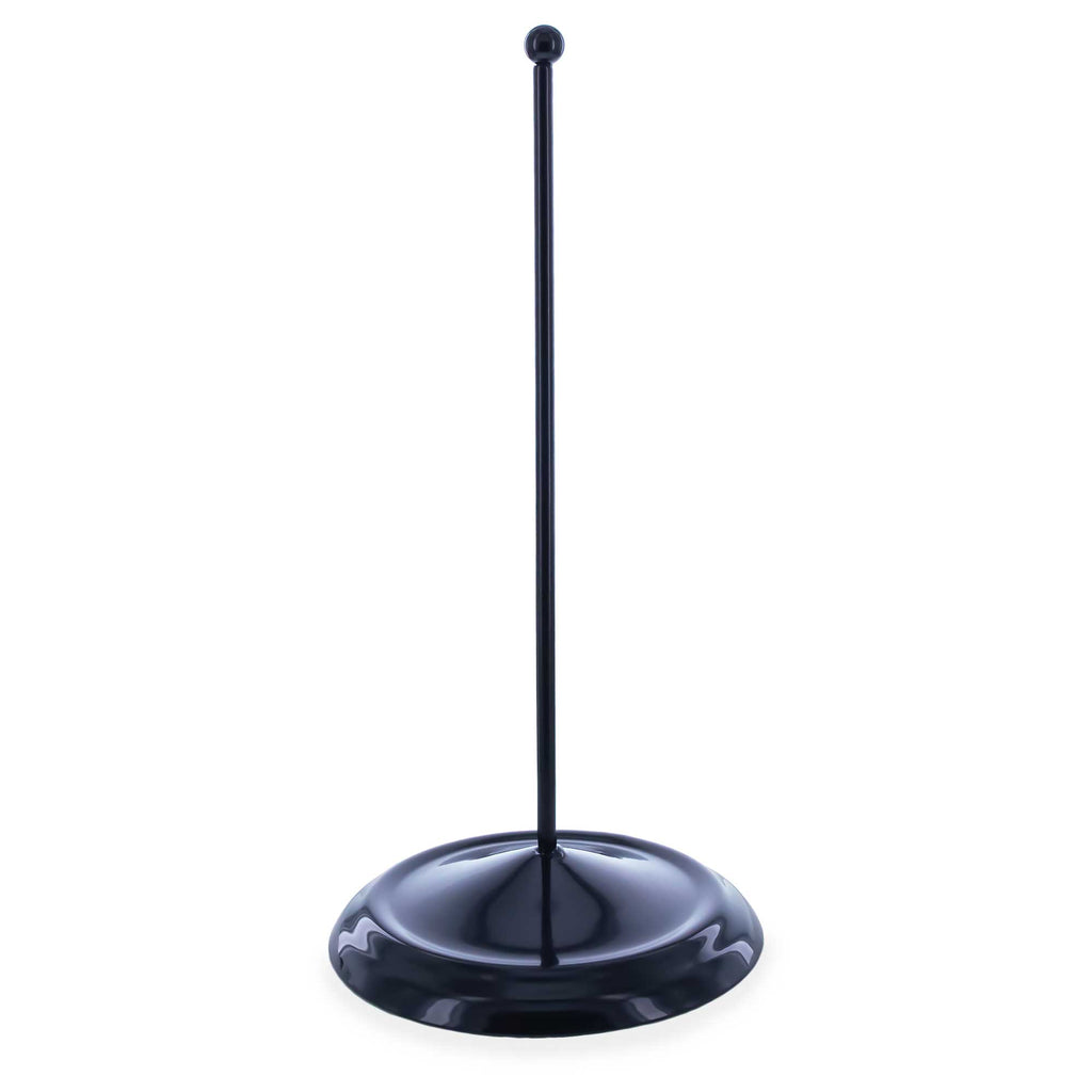 Upright Black Painted Metal Christmas Tree Topper Finial Stand Display Stand 7.2 Inches (Poland) in Black color