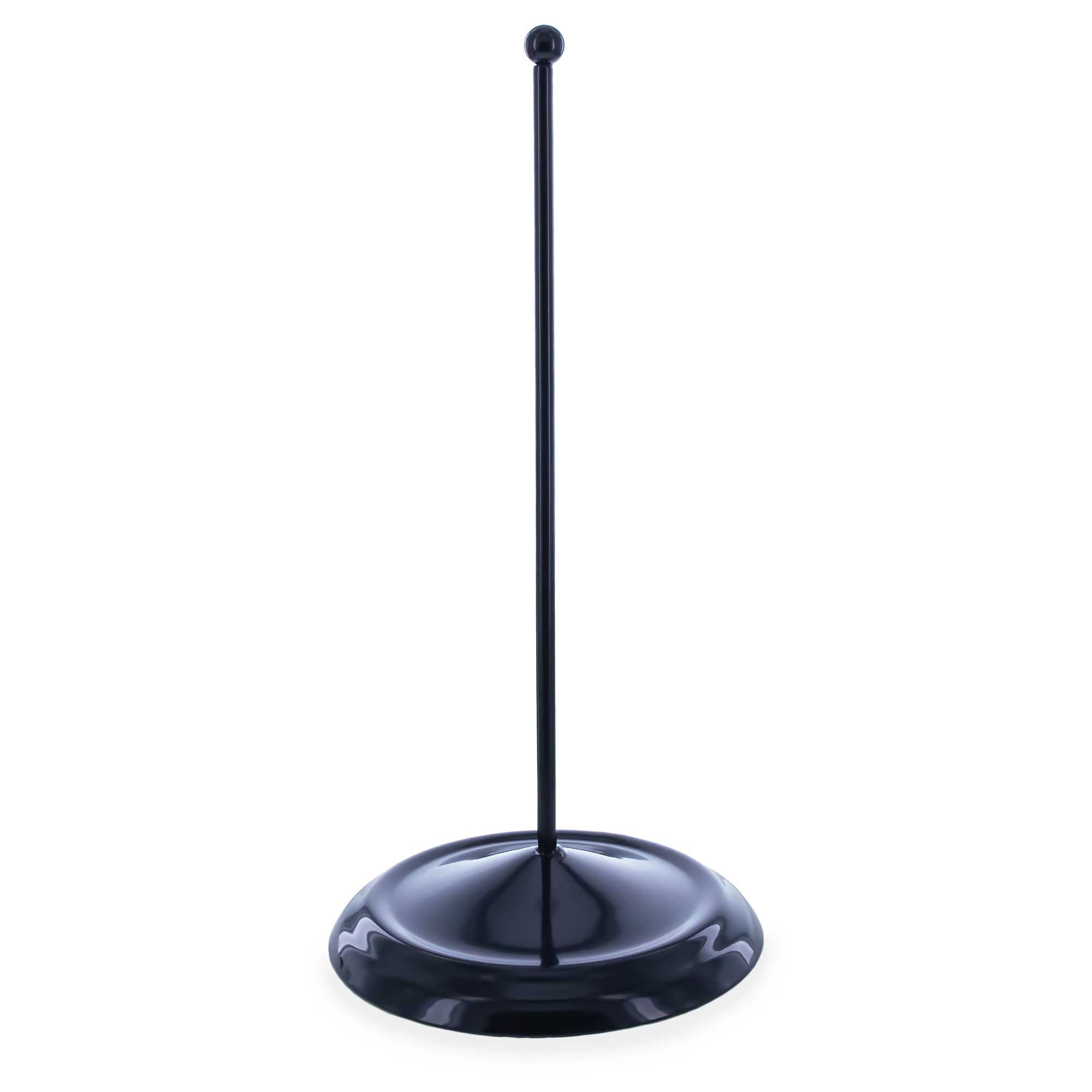 Upright Black Painted Metal Christmas Tree Topper Finial Stand Display Stand 7.2 Inches (Poland) in Black color