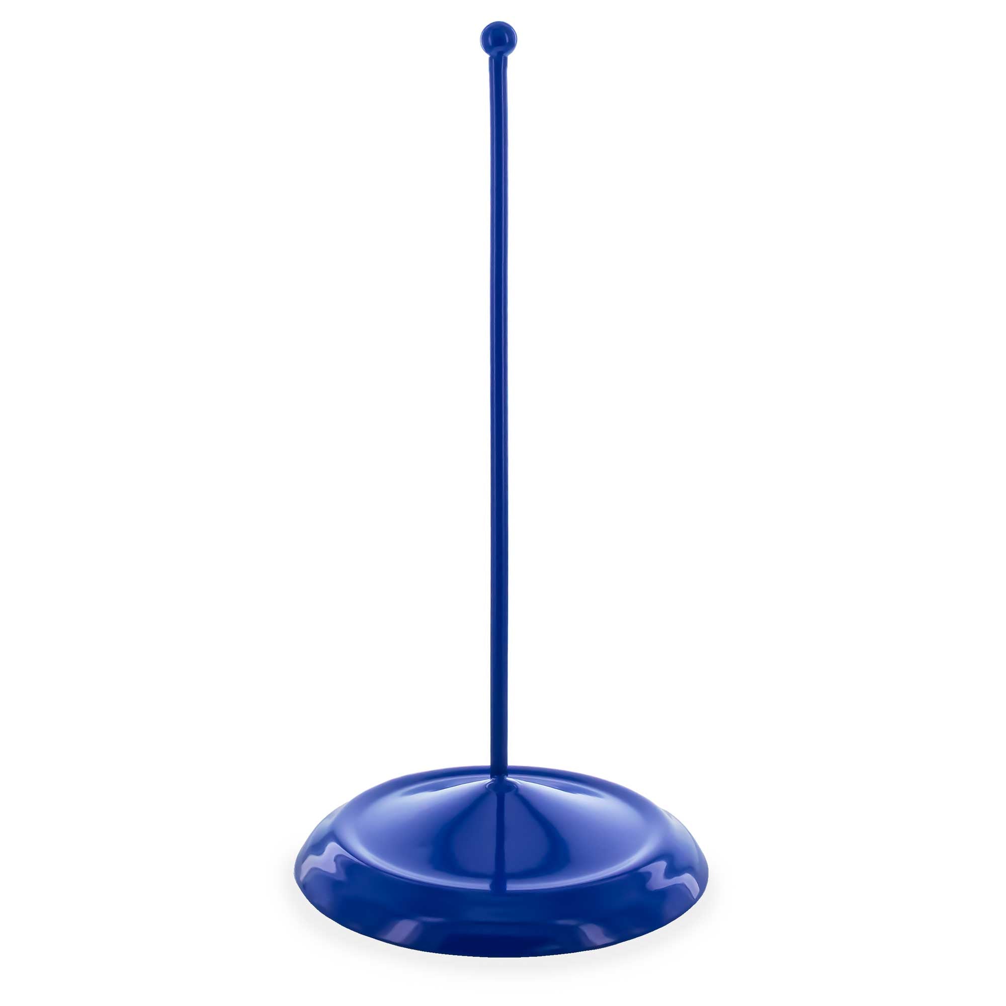 Upright Blue Painted Metal Christmas Tree Topper Finial Stand Display Stand 7.2 Inches (Poland) in Blue color
