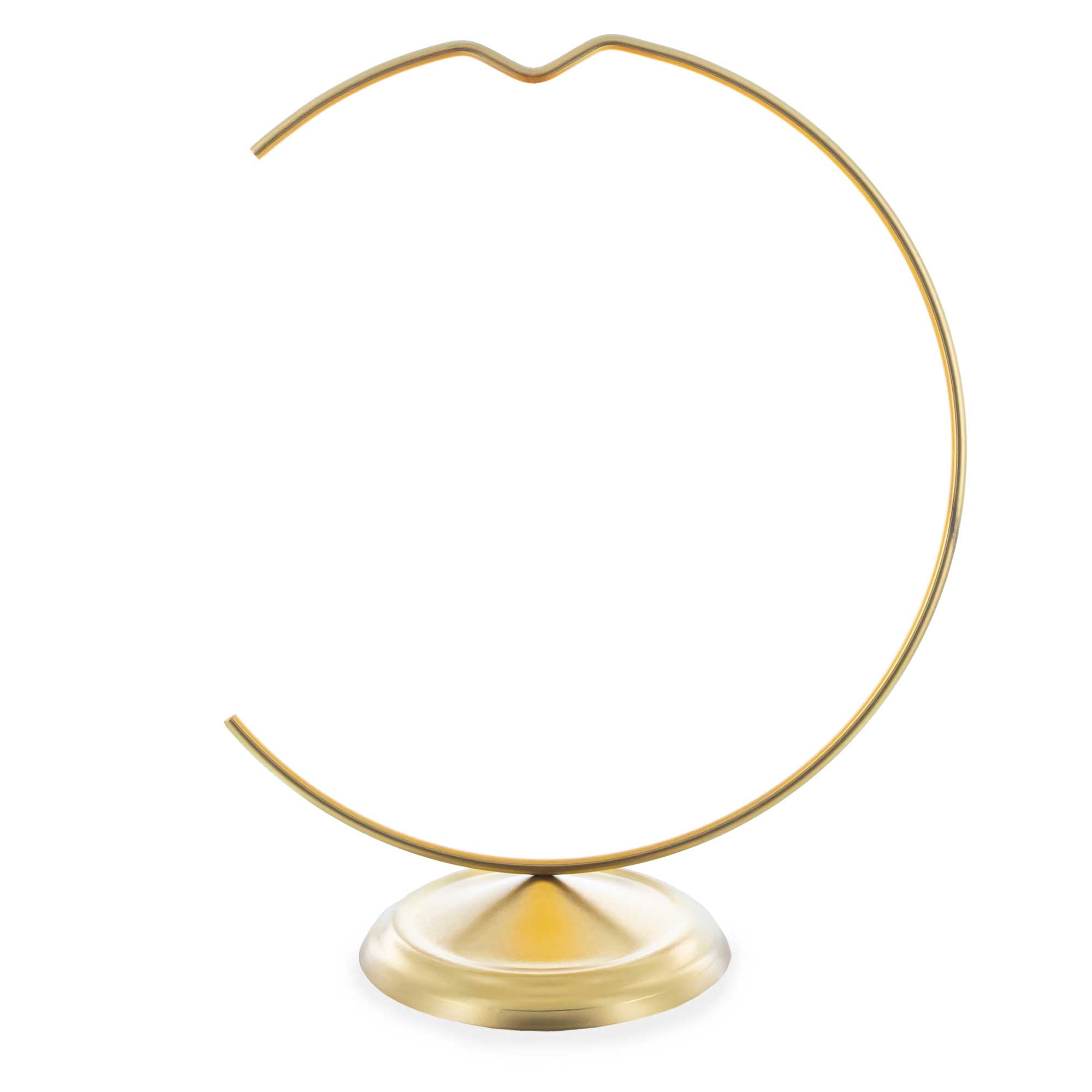 Crescent Moon with Hook Notch Gold Metal Ornament Display Stand 8.8 Inches (Poland) in Gold color