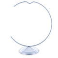 Crescent Moon with Hook Notch Silver Metal Ornament Display Stand 8.8 Inches (Poland) in Silver color