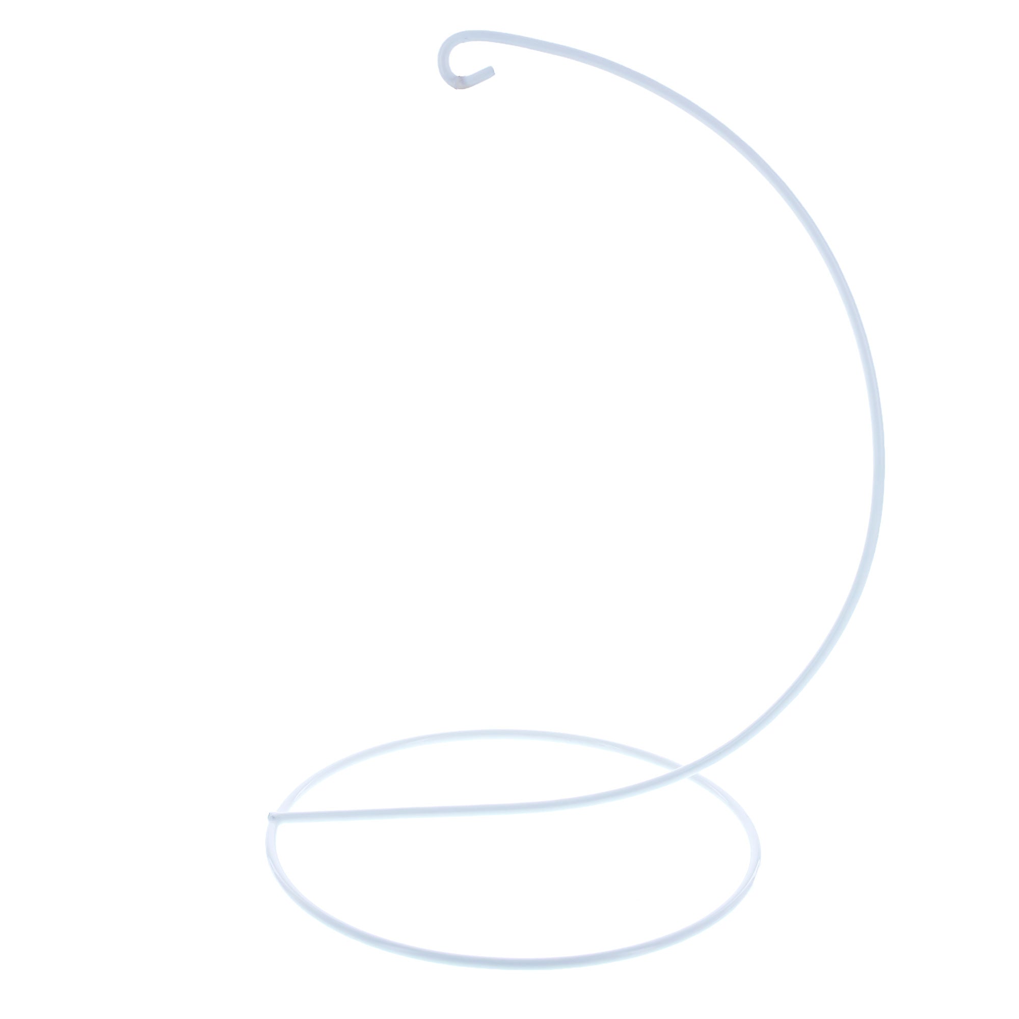 Open Frame White Painted Metal Ornament Display Stand 9.2 Inches (Poland) in White color
