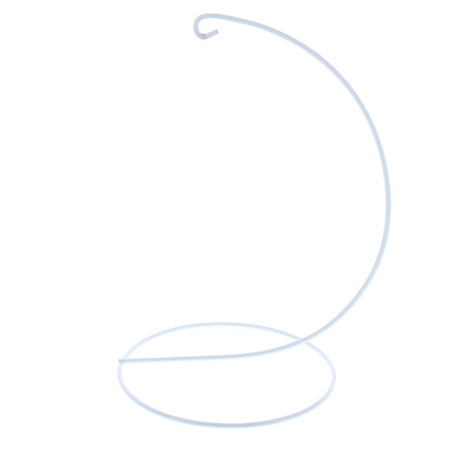 White Modern Minimalist Metal Ornament Display Stand 5.9 Inches in White color