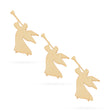 3 Angels Unfinished Wooden Shapes Craft Cutouts DIY Unpainted 3D Plaques 4 Inches in Beige color,  shape