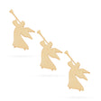 3 Angels Unfinished Wooden Shapes Craft Cutouts DIY Unpainted 3D Plaques 4 Inches in Beige color