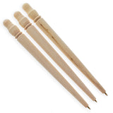 Set of 3 Unfinished Unpainted Giant Wooden Doll Pens 6.75 Inches in Beige color,  shape