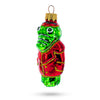 Glass Alligator / Crocodile in Red Jacket Glass Christmas Ornament in Multi color