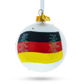 Flag of Germany Glass Ball Christmas Ornament 3.25 Inches in Multi color Round