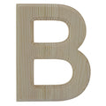 Unfinished Wooden Arial Font Letter B (6.25 Inches) in Beige color
