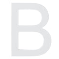 Arial Font White Painted MDF Wood Letter B (6 Inches) in White color