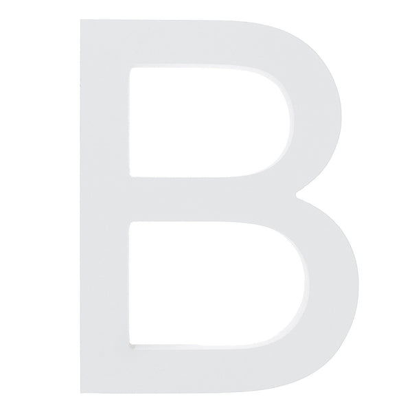 Arial Font White Painted MDF Wood Letter B (6 Inches) by BestPysanky