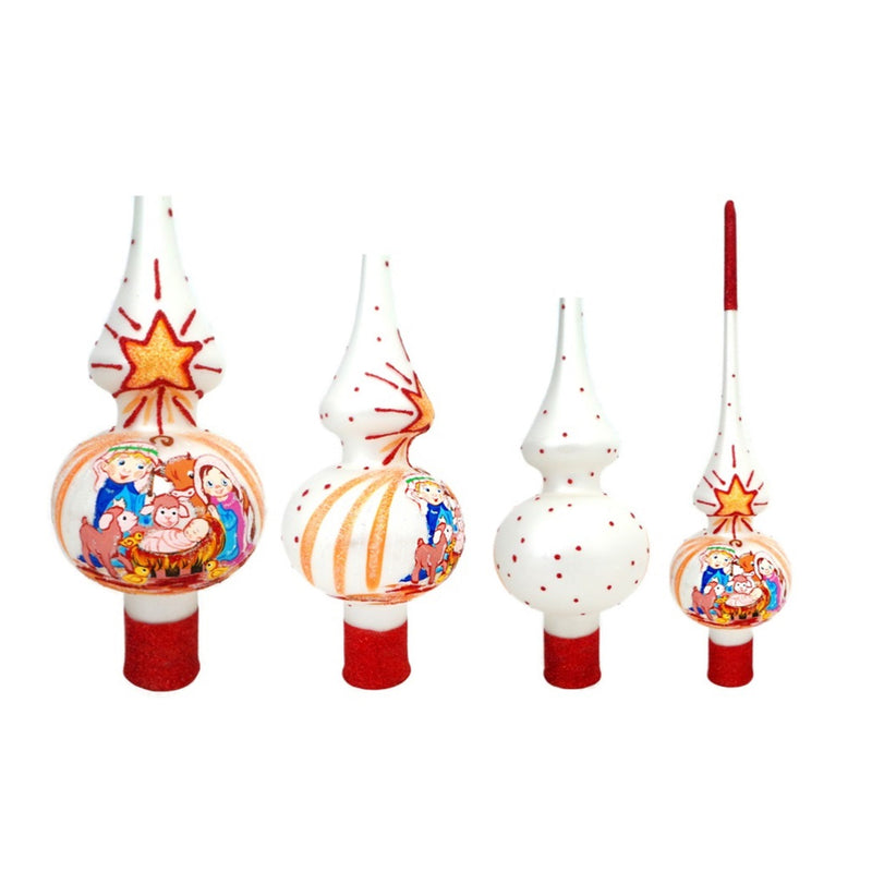 BestPysanky online gift shop sells finial star mouth blown hand made painted xmas decor decorations unique luxury collectible heirloom vintage whimsical elegant festive balls baubles old fashioned european german collection artisan hanging pendants personalized