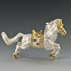 Galloping Grace: Jeweled Running Horse Trinket Figurine ,dimensions in inches: 3.5 x 5 x 4.2