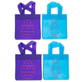 Set of 4 Easter Tote Bags 6 Inches x 9 Inches in Multi color,  shape