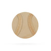 Wood Baseball Unfinished Wooden Shape Craft Cutout DIY Unpainted 3D Plaque 6 Inches in Beige color Round