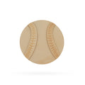 Baseball Unfinished Wooden Shape Craft Cutout DIY Unpainted 3D Plaque 6 Inches in Beige color Round