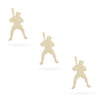 3 Baseball Players Unfinished Wooden Shapes Craft Cutouts DIY Unpainted 3D Plaques 4 Inches by BestPysanky