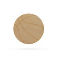 Wood Basketball Unfinished Wooden Shape Craft Cutout DIY Unpainted 3D Plaque 6 Inches in Beige color Round