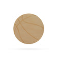 Basketball Unfinished Wooden Shape Craft Cutout DIY Unpainted 3D Plaque 6 Inches in Beige color Round