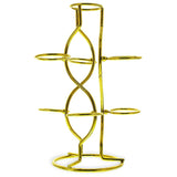 Gold Tone Metal Display Stand - Holds 7 Eggs Spheres 7.5 Inches Tall in Gold color,  shape