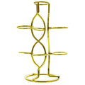 Gold Tone Metal Display Stand - Holds 7 Eggs Spheres 7.5 Inches Tall in Gold color