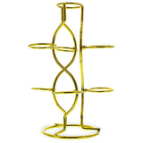 Gold Tone Metal Display Stand - Holds 7 Eggs Spheres 7.5 Inches Tall in Gold color