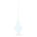 Clear Glass Christmas Tree Topper 11 Inches in Clear color Triangle